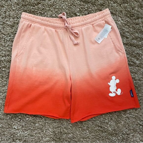 Disney Spirit Jersey Orange Ombré Mickey Mouse Shorts Sz M - Picture 1 of 9